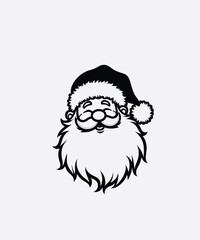 PrintIllustration of a Santa clouds silhouette  Vector illustration of a Christmas silhouette