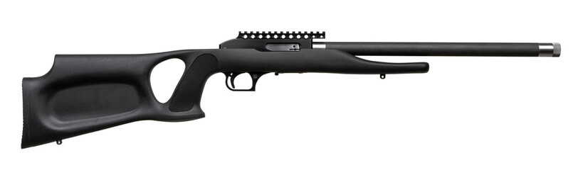 Modern semi-automatic small-caliber .22lr rifle. Sports carabiner .22lr. Isolate on a white back.