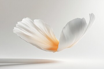 Obraz premium White Flower Petal Abstract Minimalist Photography