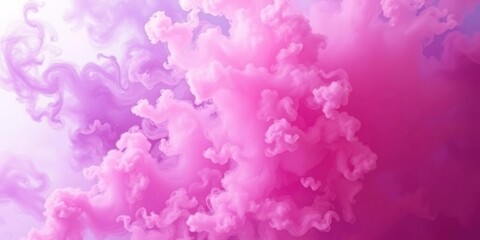Fototapeta premium Vibrant swirling clouds of purple and pink mist, cosmic vibes, vibrant colors, psychedelic clouds