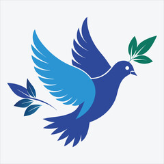 Obraz premium peace dove, Vector White background illustration, Generative Ai