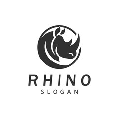 Rhino logo design template, Simple modern professional rhino logo © Adiyatma