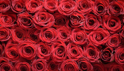 Red Rose flower pattern texture background