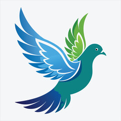 Fototapeta premium peace dove, Vector White background illustration, Generative Ai