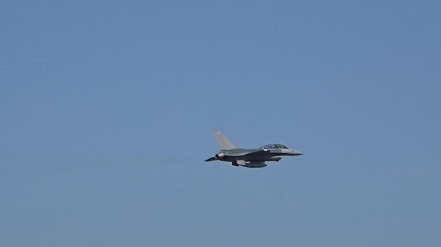 military fighter jet elegantly performs flyby during critical combat operation agility power while airbase high stakes air force aircraft flying take off base mission war 