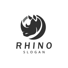 Rhino logo design template, Simple modern professional rhino logo