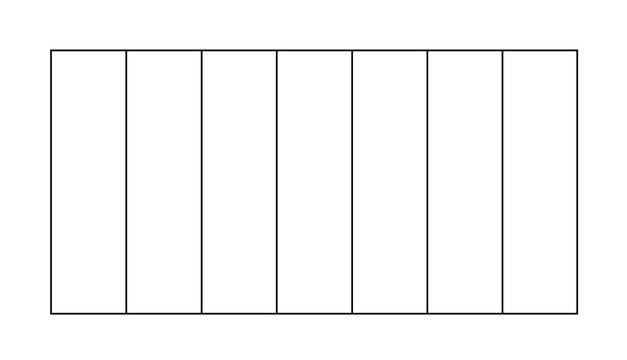 Weekly Planning Table with Seven Columns for Days of the Week on Minimalistic Grid Layout. Illustration
