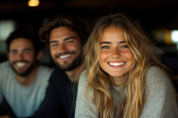 Happy Friends Smiling Together