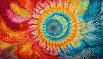 tie dye fabric showing abstract circular pattern creating dramatic background