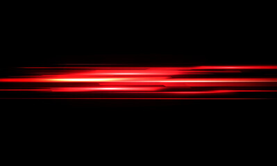 Red light streaks across a black background, creating a dynamic and futuristic aesthetic