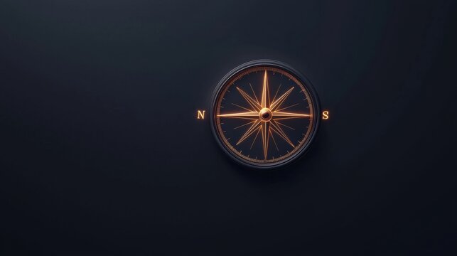 A close up of a compass with the needle pointing to the north