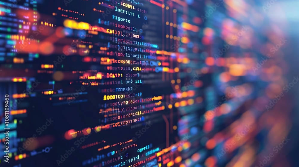 Poster creative image of coding concept