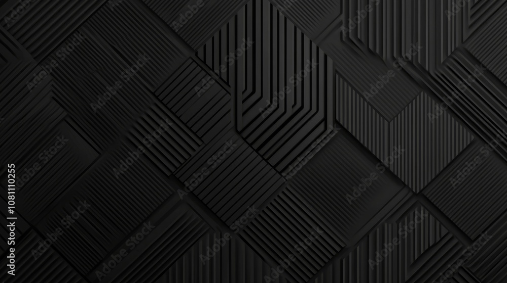 Poster a black and white image of a patterned background with black lines