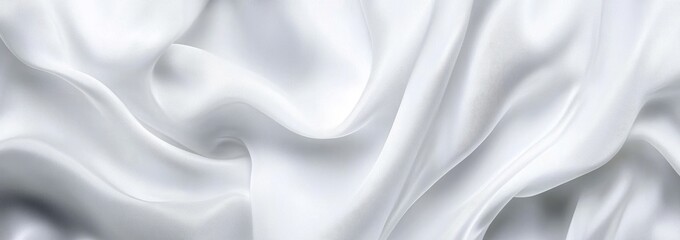 Obraz premium A white fabric with a wavy texture