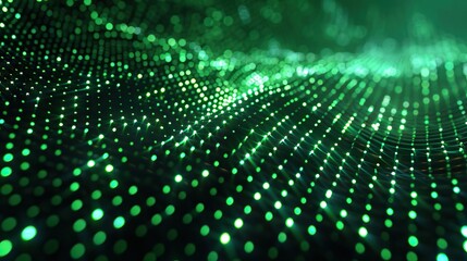 Green Binary on Black Background