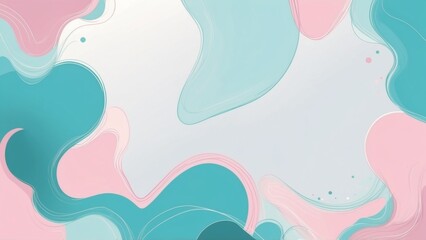 Soft abstract waves in pastel colors with a light background