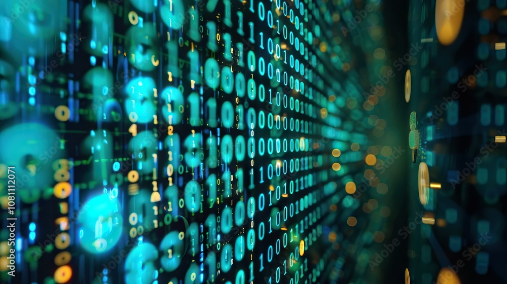 Poster power of big data through binary code technology