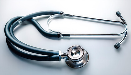 medical stethoscope on a white