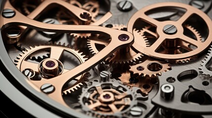 An intricate display of meticulously engineered mechanical gears, showcasing precision and artistry in the realm of advanced machinery design.
