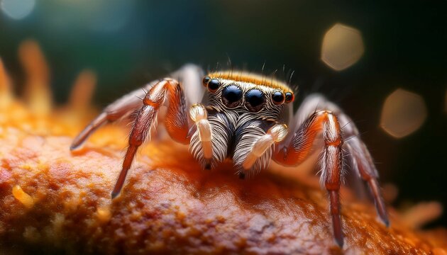 macro photography of a tiny spider