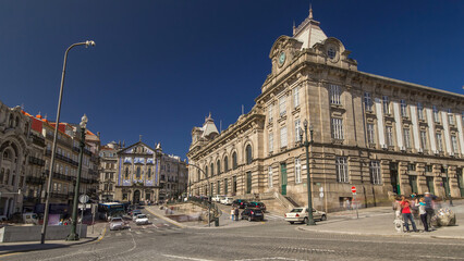 Almeida Garret Square with the Sao Bento railway station and Congregados Church at the back...