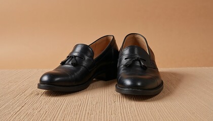 Black women's loafers, stylish classic shoes
