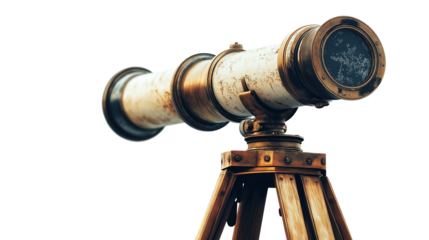 PNG telescope isolated on a white background