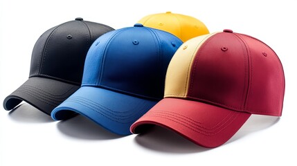 Fototapeta premium Six-panel baseball hat with blank front, perfect for customization