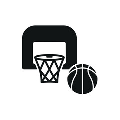 Set basketball hoop sport icon vector design templates modern and simple