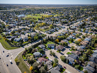Aerial Drone View of Lakewood Suburban Centre in Saskatoon, Saskatchewan