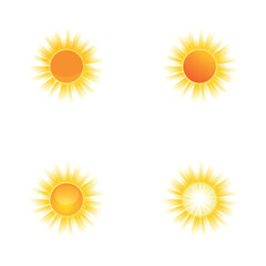 Sun icons collection over white background. Vector illustration	