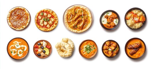 Assortment of Delicious Indian Food