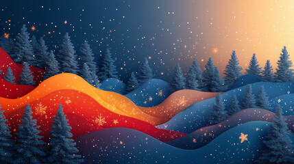 A corporate holiday flyer design featuring an abstract holiday background, the company logo, and a message of gratitude for a great year