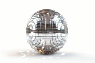 Fototapeta premium Shining Disco Ball Party Efect isolated on white background Disco Ball