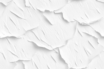 Obraz premium Textura de papel amassado em tons de branco, com padrão abstrato e delicado, estilo minimalista, criado por IA generativa.