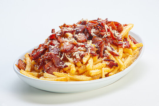 Por&ccedil;&atilde;o de fritas com bacon