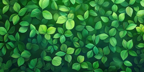 Lush Green Leaves Background.