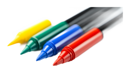 Tip markers on a transparent background. isolated background.