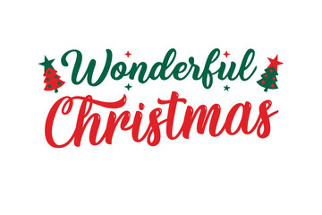 lettering Wonderful Christmas