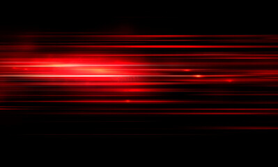 Red light streaks across a black background, creating a dynamic and abstract design. The lines are slightly blurred, giving the impression of movement and speed