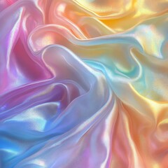 Obraz premium Pastel holographic foil texture with iridescent colors