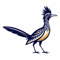 Obraz premium Greater Roadrunner vector silhouette on white background