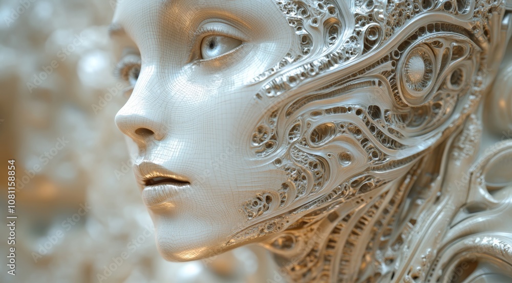 Poster manufacturing automation with metallic robotics and attention to detail generative ai