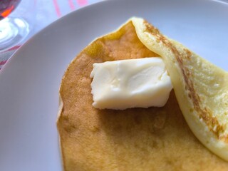 pancake with butter. High-quality photo
