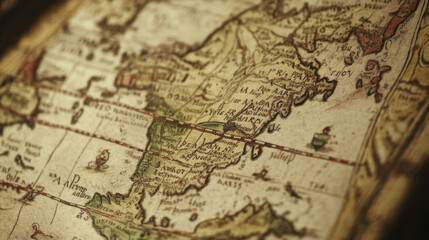 Obraz premium an old map. an ancient map. map of fabulous lands
