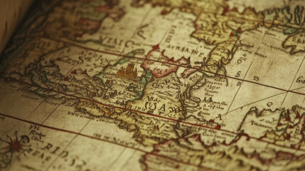 Fototapeta premium an old map. an ancient map. map of fabulous lands