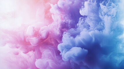 Fototapeta premium Abstract Swirling Pink and Blue Ink in Water
