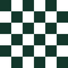 Minimalist Green Checkered Vector Seamless Pattern Design