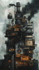 Capitalist Machine Concept, Business and Economy Metaphor Generative AI