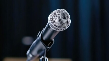 Political Debate Microphone Silence Symbolism